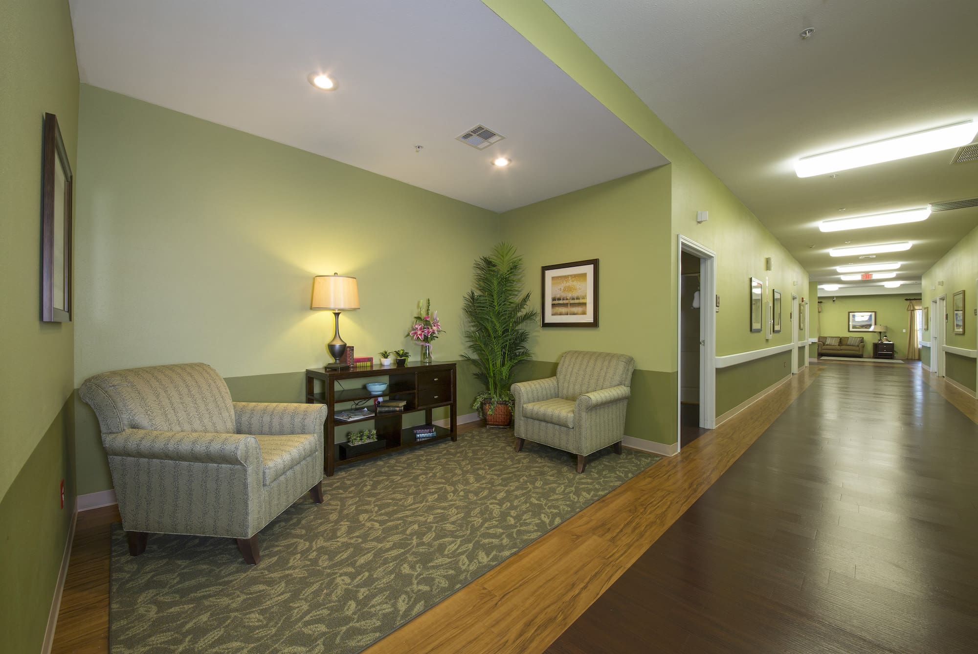 Hallway with Visitor Nook